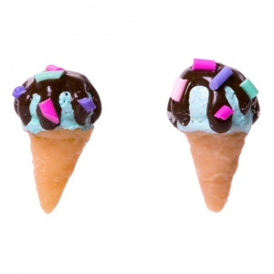 Aretes Mini Helado Aqua