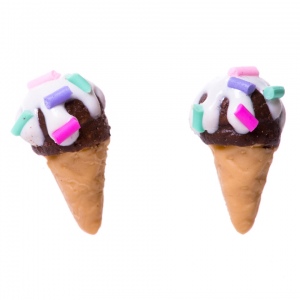 Mini Choco Icecream Earrings